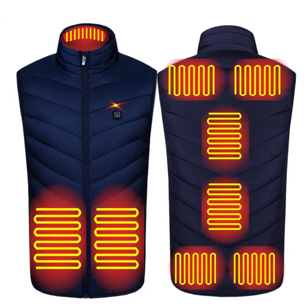 9 Heating Zones Heating Waistcoat Quick Heat Intelligent Thermostat Self Heating Vest Winter Waistcoat USB Heated Winter Vest