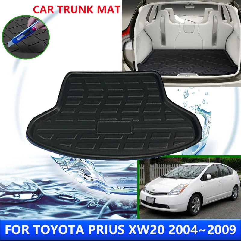 For Toyota Prius XW20 2004~2009 2005 2006 2007 2008 Car Rear Trunk Protector Pad Waterproof Liner Anti-Fouling Mats Accessories