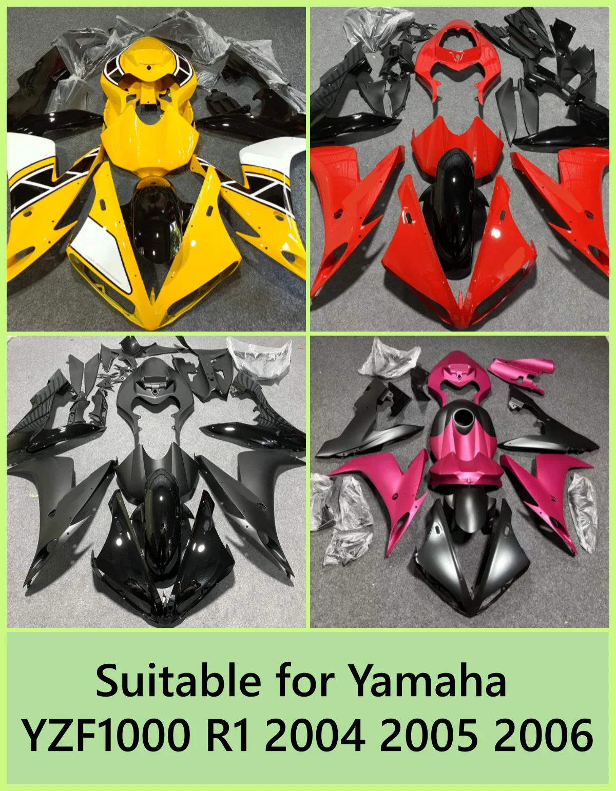 Suitable for Yamaha YZF1000 R1 2004 2005 2006 motorcycle cowling housing accessories, multi-color optional, customizable