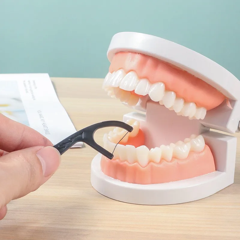 30/100 шт. портативная одноразовая пластиковая нить мятная бамбуковая угольная нить палочка высокого напряжения инструмент для ухода за полостью рта и межзубами