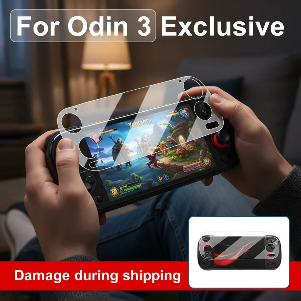 For Odin 3 Handheld Phone Protective Film 6-Inch Screen Non-Tempered Steel Retro Game Console Cover for Odin 3