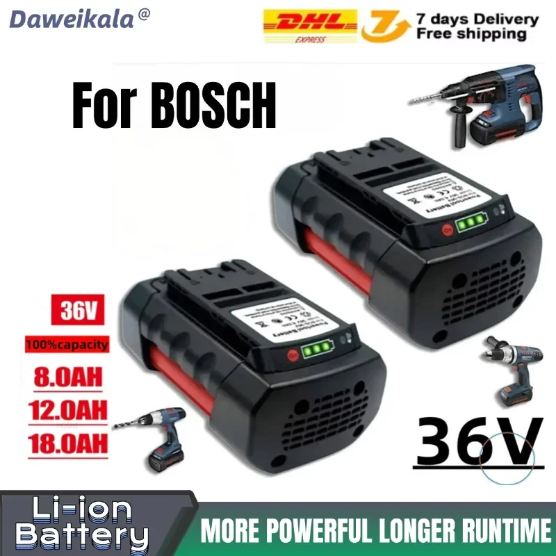 

Daweikala 2025 New 36V For BOSCH 36V 8.0Ah 12.0Ah 18.0Ah Li-ion Battery Compatible With BAT4030 BAT4040 BAT4050 BTA4060