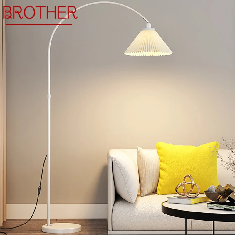 

BROTHER Nordic Fishing Floor Lamp ModernFamily Living Room Bedroom Creative LED Decorative Standing Light