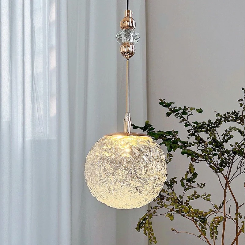 

AiPaiTe modern iron chandelier LED glass globe lampshade living room bedroom simple super bright lustre ceiling chandelier