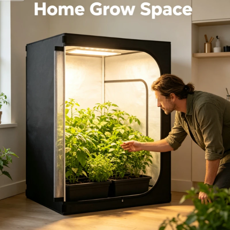 Oxford cloth greenhouse growing tents, hydroponic plant growth tents, black-edged white tube tents