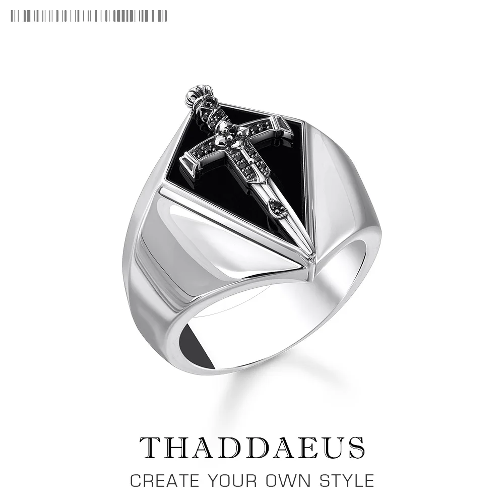 Blackened Signet Ring Sublime Sword Fine Jewelry For Women Men Vintage Gift In 925 Sterling Silver