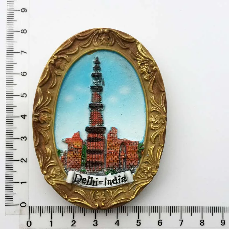 India Travel Souvenir Fridge Magnets Resin New Delhi Stupa Taj Mahal Saree Magnetic Refrigerator Stickers Souvenir Crafts Gift