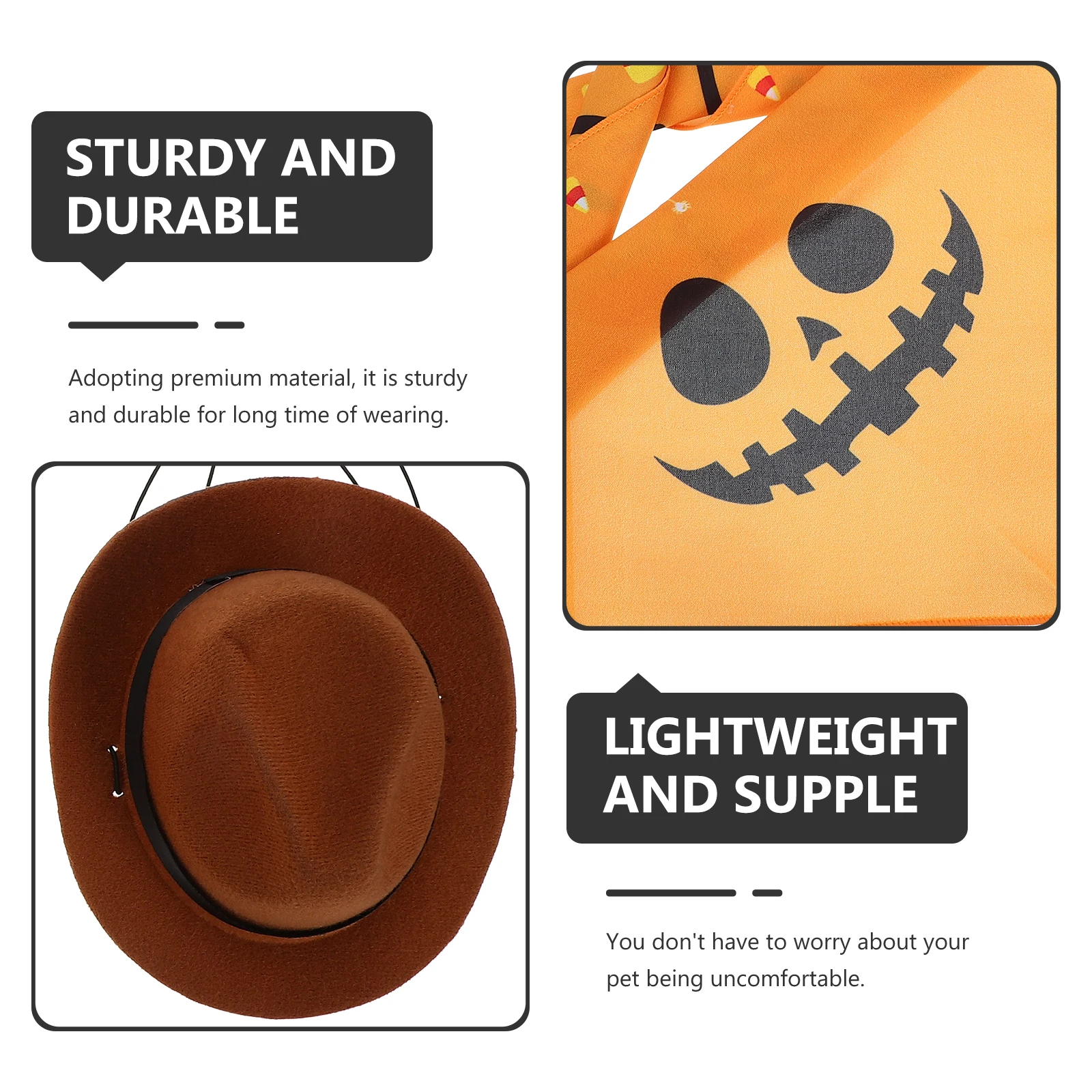 

Pet Costume Set Decorative Bowtie Lightweight Halloween Style Cat B Kitten Hat Dog Hat Polyester Sturdy Durable Party