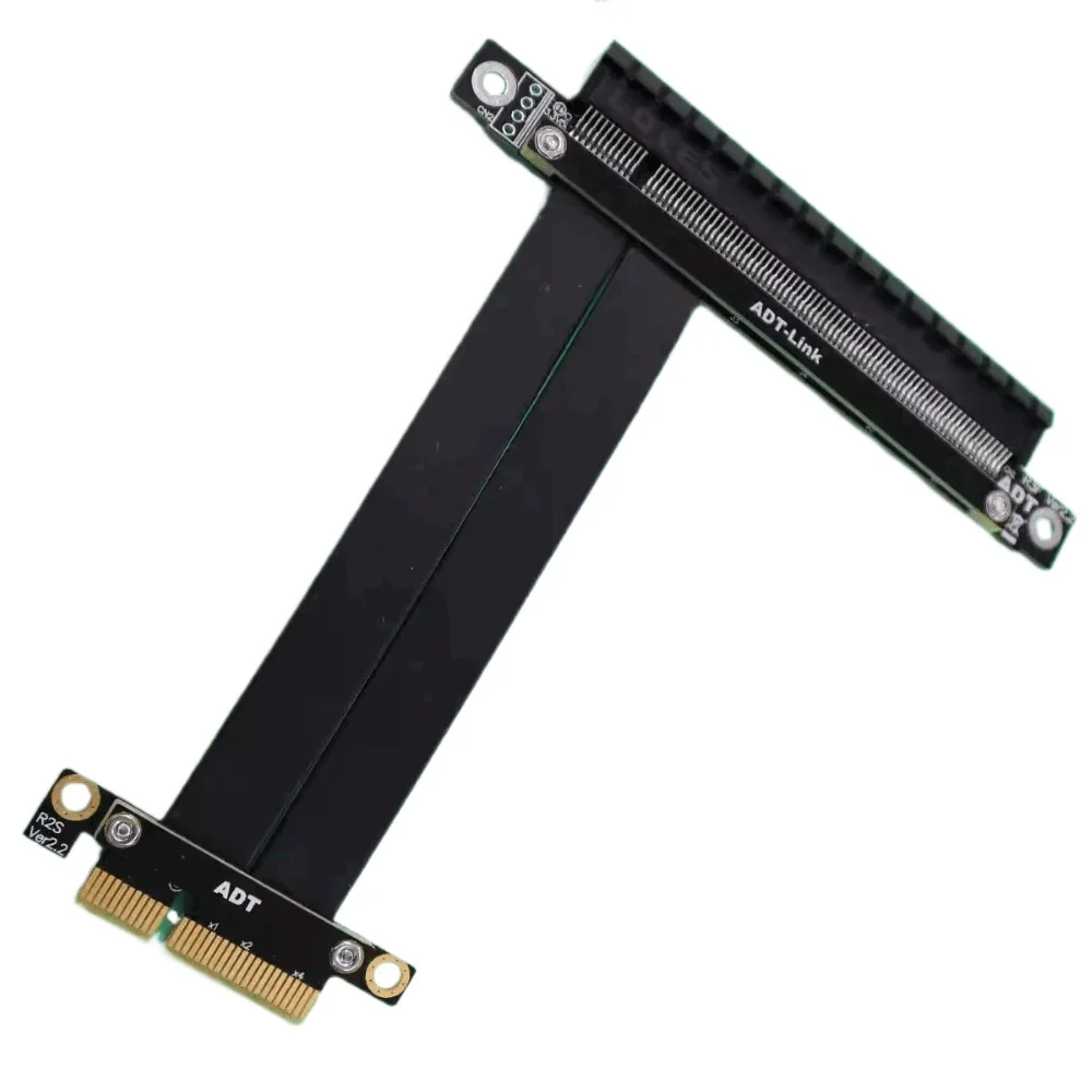 ADT-Link 32G/bps PCIE 3.0 X4 To X16 Extension Cable Gen3 Riser Adapter for Graphic Card Card Ribbon Extender 4Pin Power