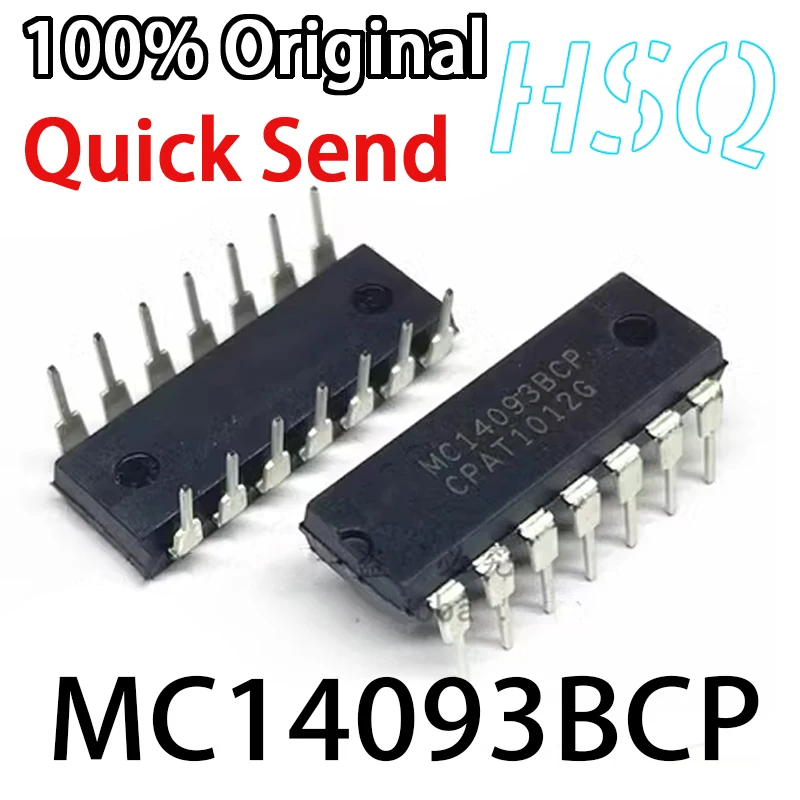 

2PCS New Original MC14093BCP MC14093 DIP14 Quad 2 Input and Non Trigger