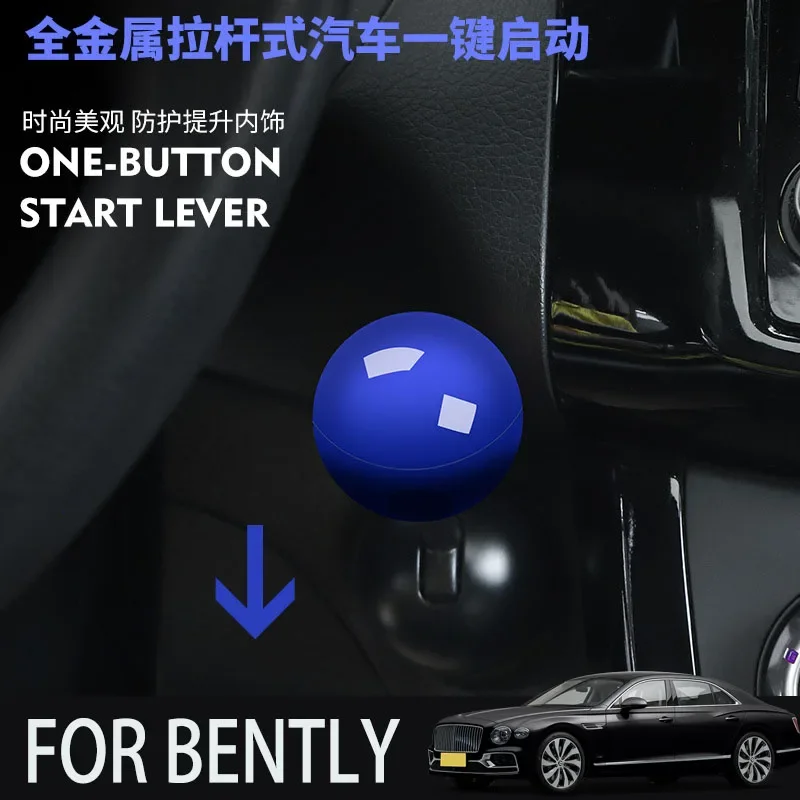 FOR BENTLY car BUTTON START Modification of pull rod decorative ball All metal ball tie rod  Circular decorative cover