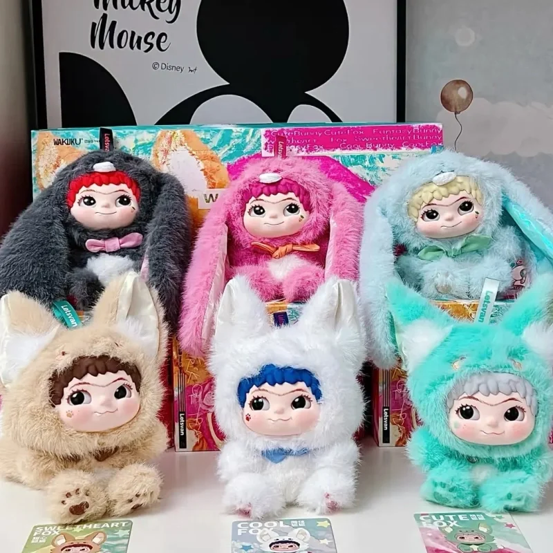 

New Original Genuine Wakuku2.0 Blind Box Trickor Treat Series Fox And Rabbit Action Figure Doll Surprise Bag Pendant Toys Gifts