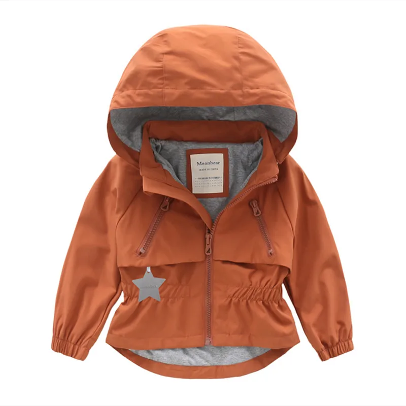 New Style Spring Autumn Children Kids Clothes Baby Girls Jackets Double-Deck Inner Jersey Windproof Waterproof Outwear