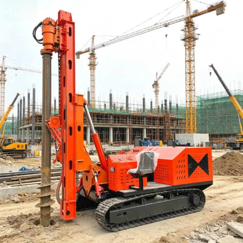 Customized Pile Driver Small Crawler Hydraulic Solar Photovoltaic Pile Driver Screw Pile Driving Piling Rig Machine