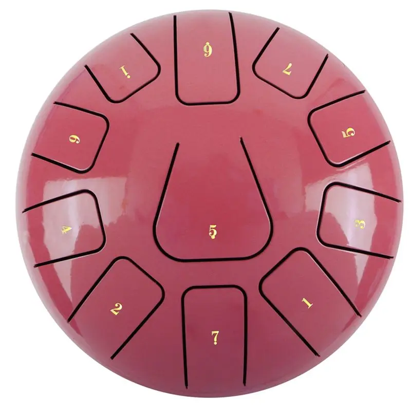

AEF5-8 Inch Steel Tongue Drum, 11 Note Tambourine With Drumsticks And Finger Picks For Meditations Tambourine Instrument