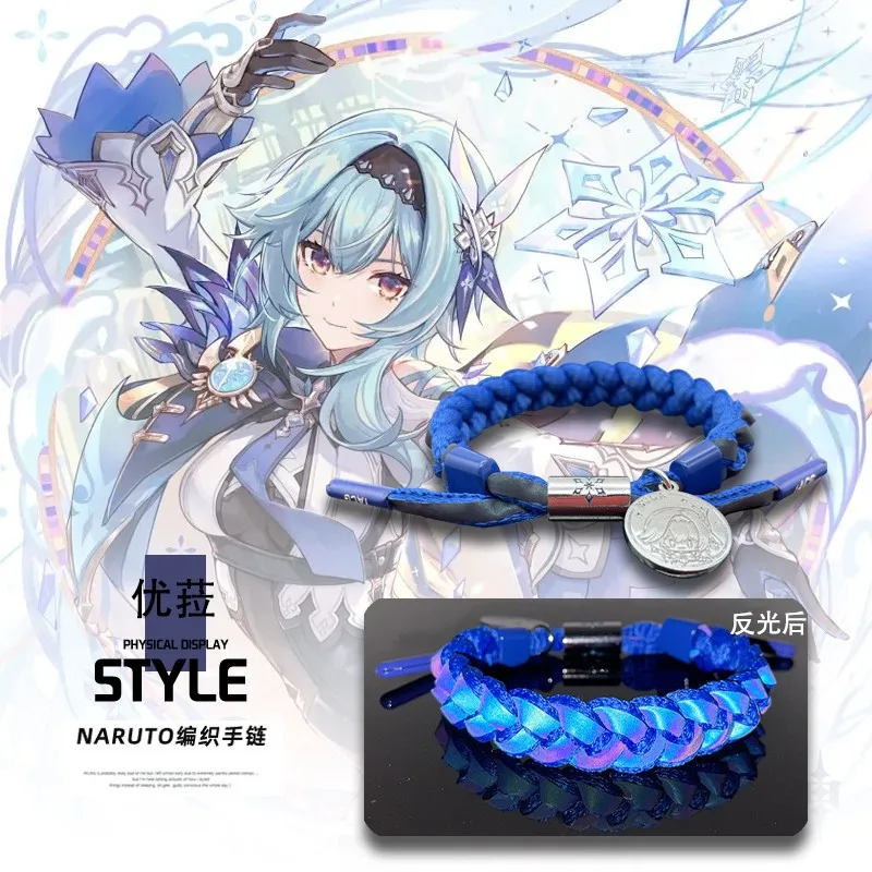 Anime Genshin Impact tessuto a mano Eula Raiden Shogun Xiao Cosplay Eye of God Fashion Hand Rope braccialetti accessori per bracciali