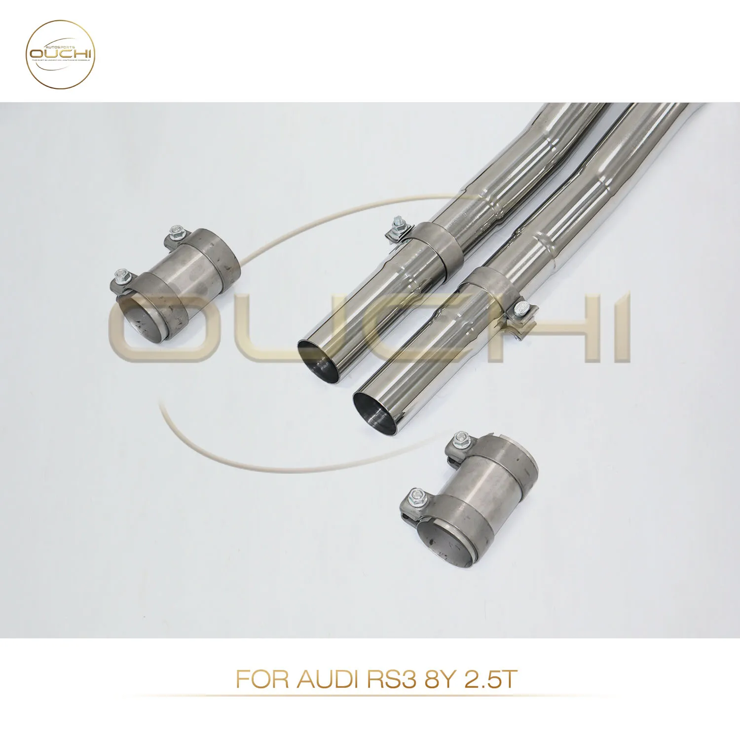 Ouchi sistema de escape catback de aço inoxidável para audi rs3 8y 2.5t desempenho esportivo atualização de ajuste de som