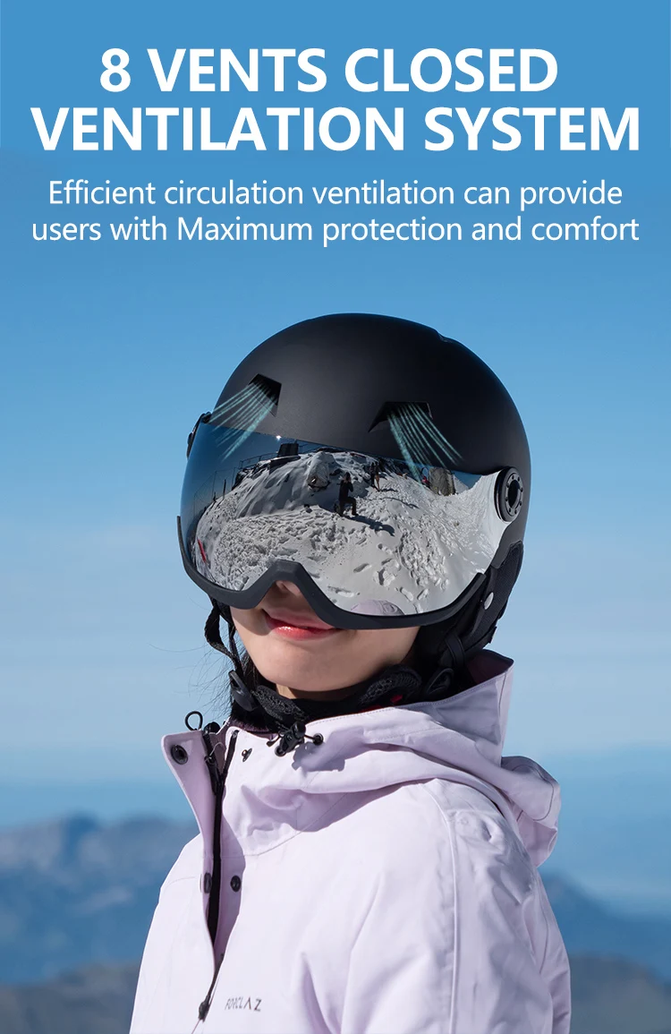 Eastinear's neue leichte All-in-One-Brille, Skihelm, Outdoor-Ski- und Snowboard-Ausrüstung für Herren und Damen und Kinder – Detail 5
