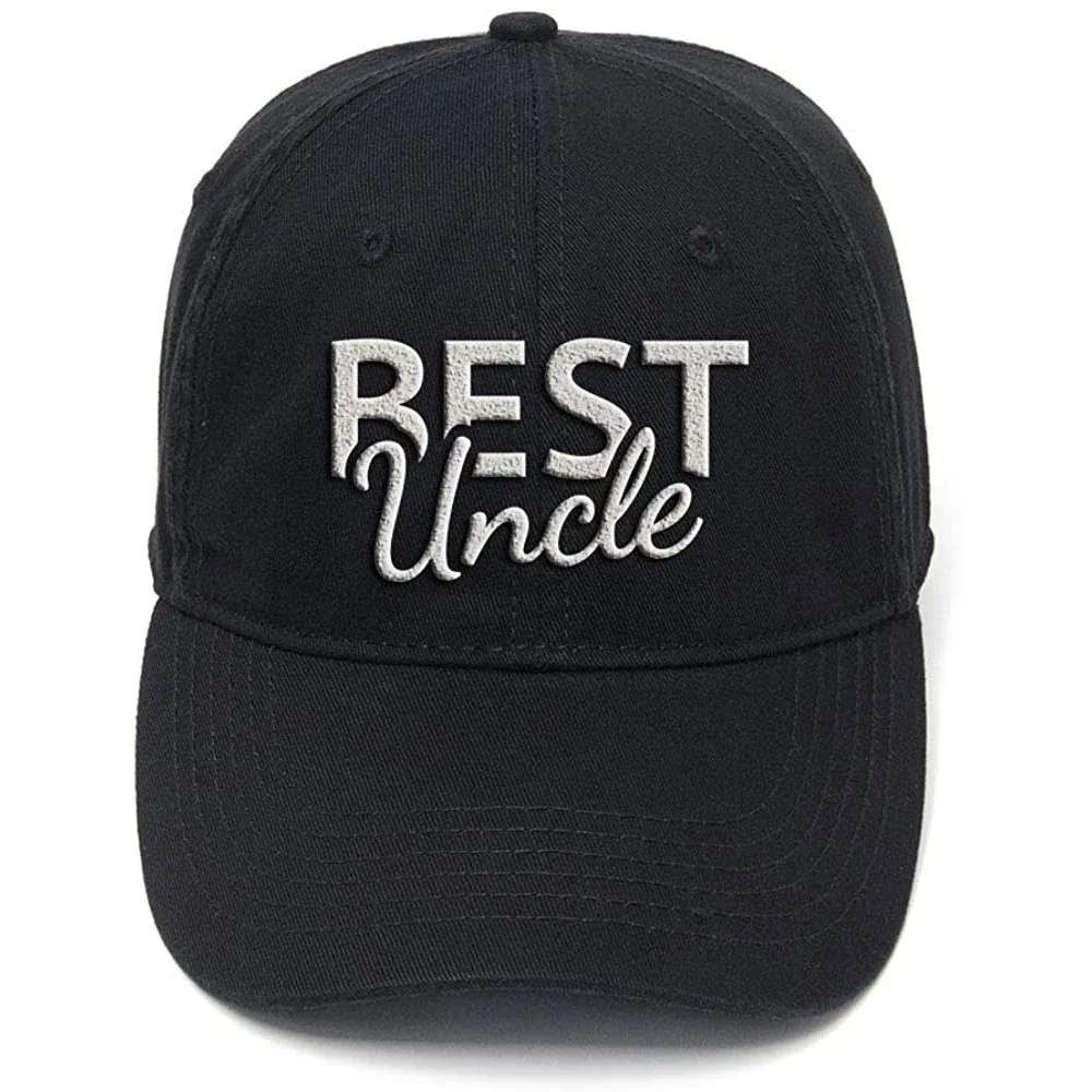 Lyprerazy Best Uncle Gift Washed Cotton Adjustable Men Women Unisex Hip Hop Cool Flock Printing Baseball Cap