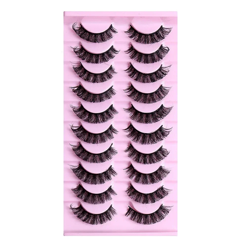 10 Paar russische Streifen Wimpern dd Curl falsche Wimpern flauschige wispy gefälschte Wimpern Pack