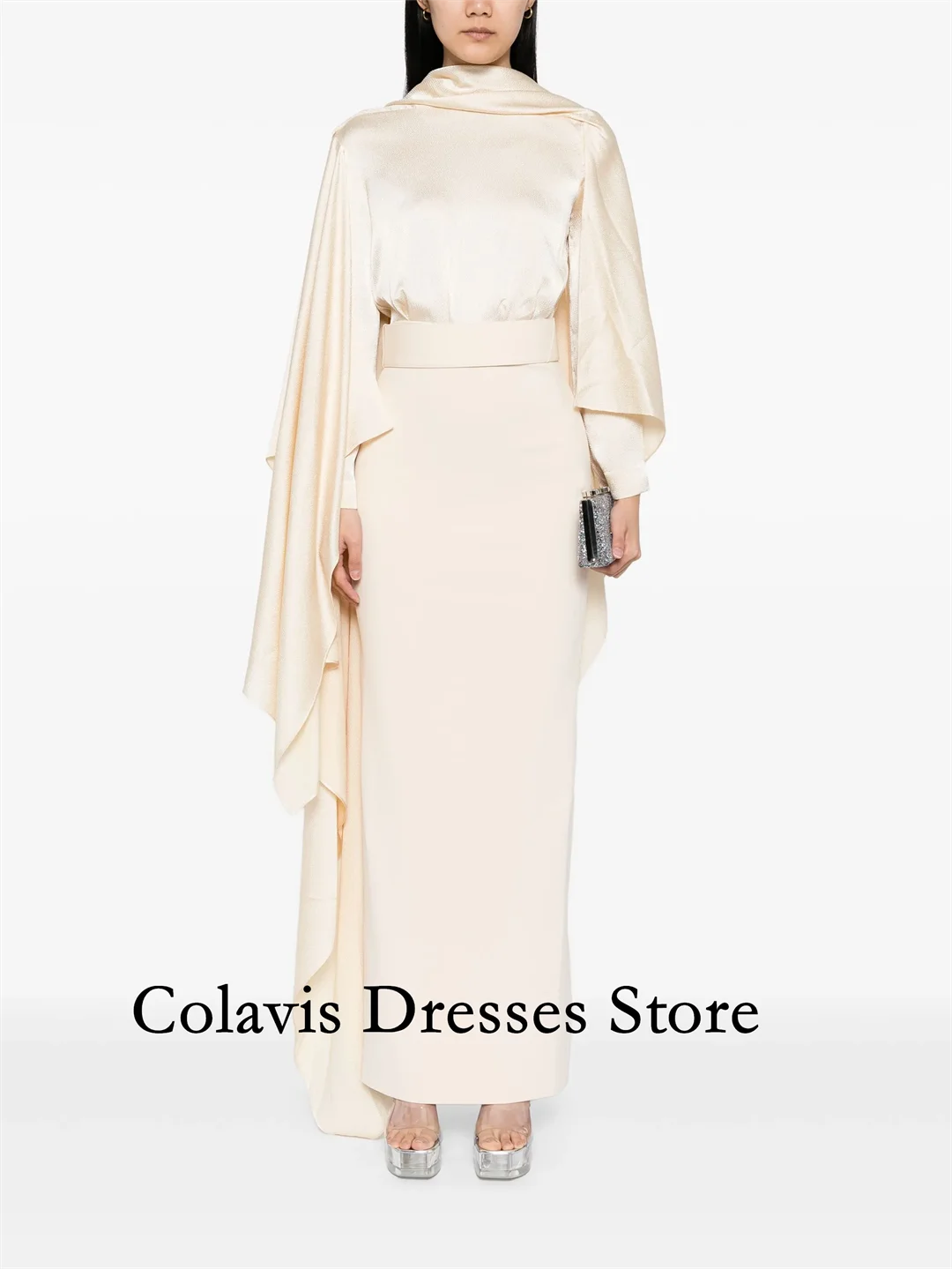 

2025 Индивидуальные бежевые платья до щиколотки с короткими рукавами из крепа, большие размеры, платья для выпускного вечера, вечернее платье, женские вечерние платья, вечернее платье