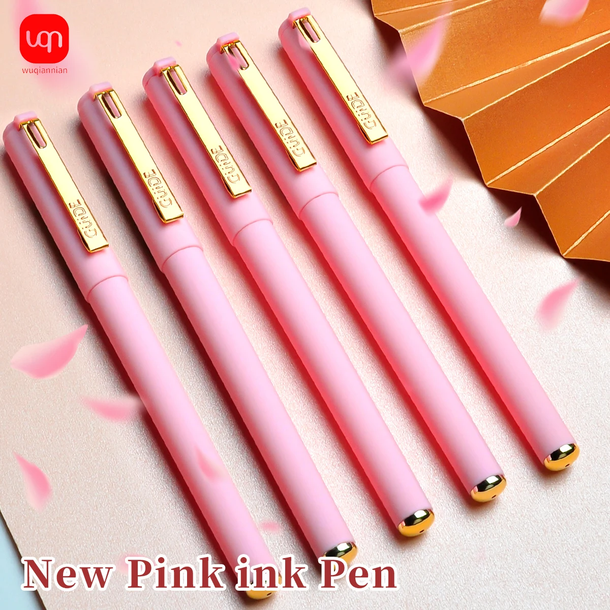 caneta-gel-neutra-rosa-fosca-wqn-1-5-7-pecas-ponta-de-07-mm-para-desenho-escrita-desenho-escola-e-material-de-papelaria-de-escritorio