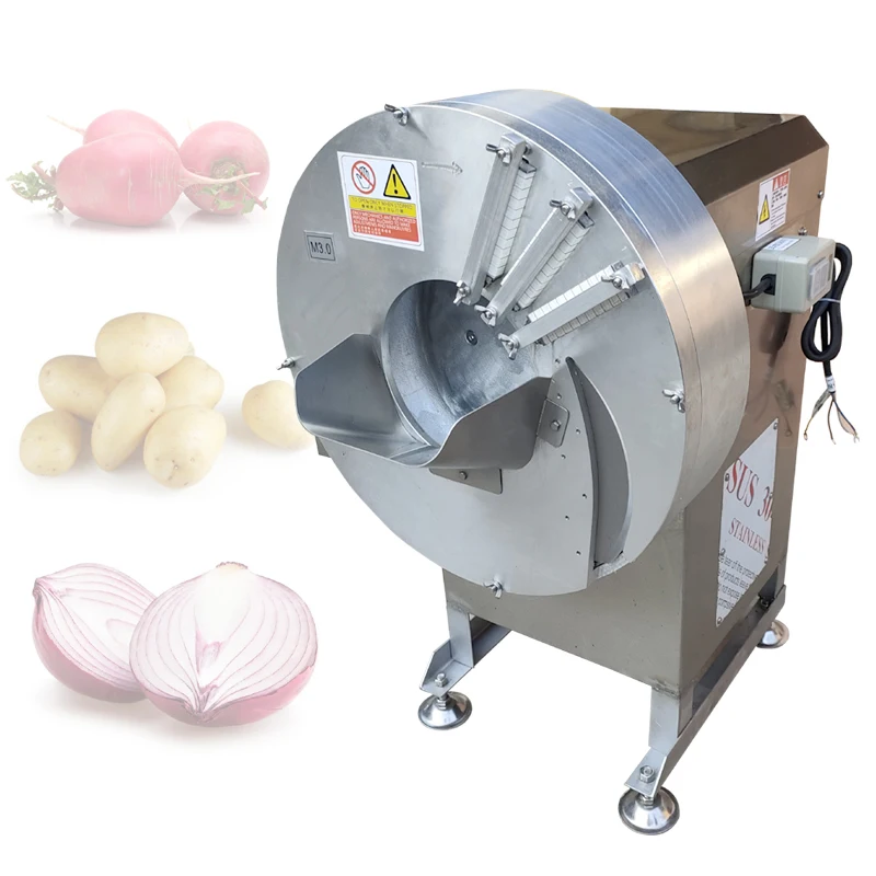 

Vegetable Cutting Machine Commercial Sweet Potato Ginger Hawthorn Electric Slicer Potato Shredding Machine Diced Radish Slicer