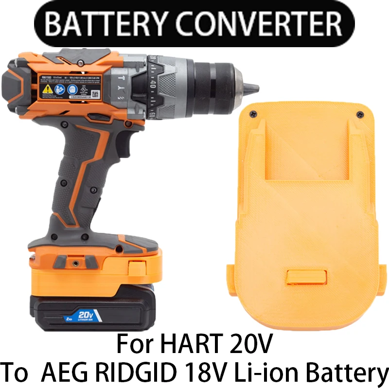 

Adapter For AEG RIDGID 18V Li-ion Tools Convert To HART 20V Li-ion Battery Converter Power Tools Accessories