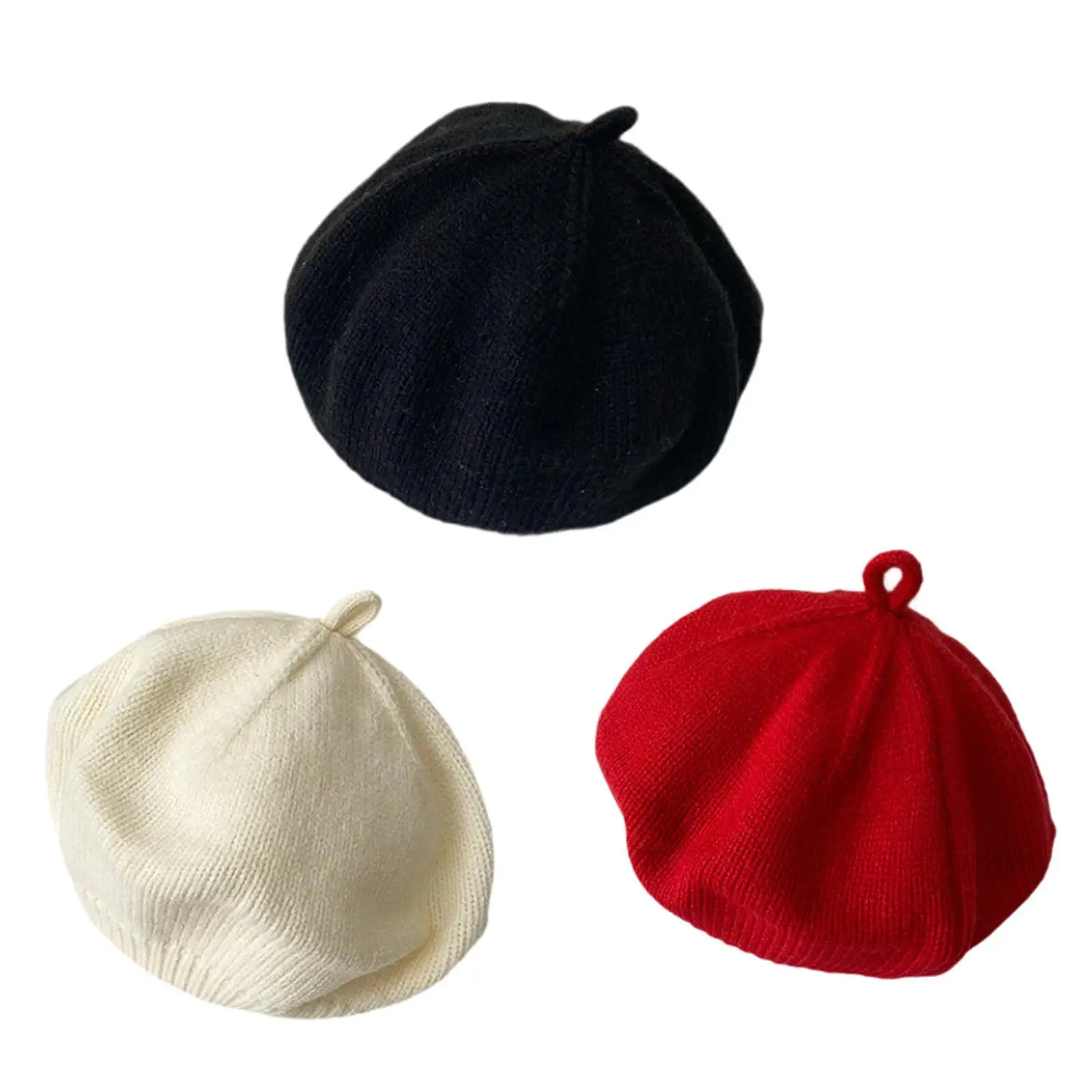 

Baby Beret Hat Stretch Casual Comfortable Knitted Beanie Cap Artist Hat for Girls Boys Toddlers Birthday Gift Vacation Traveling