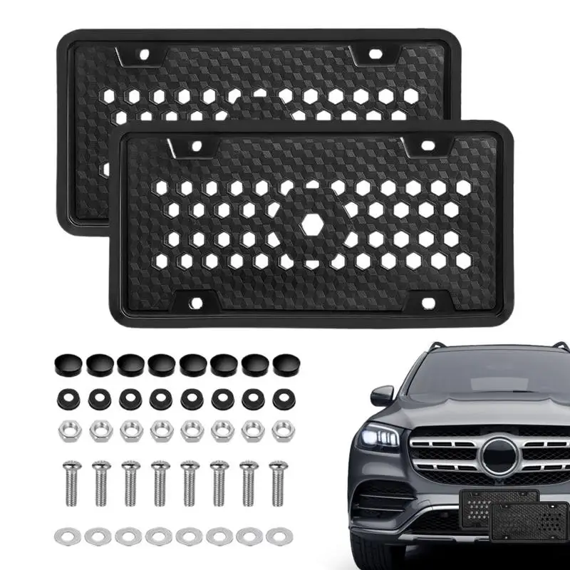 

Silicone License Plate Holder Black Silicone Car Plate Bracket Holders Weather Proof Car License Plate Holder For Front And Rear