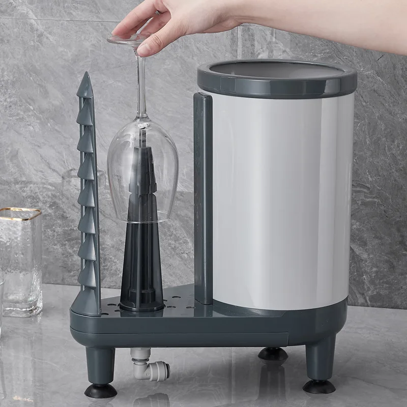 

Durable Plastic High Pressure Cup Washer Multifunctional Glass Rinser for Coffee Shop Bar Home Use Quick Rinse Eco Friendly