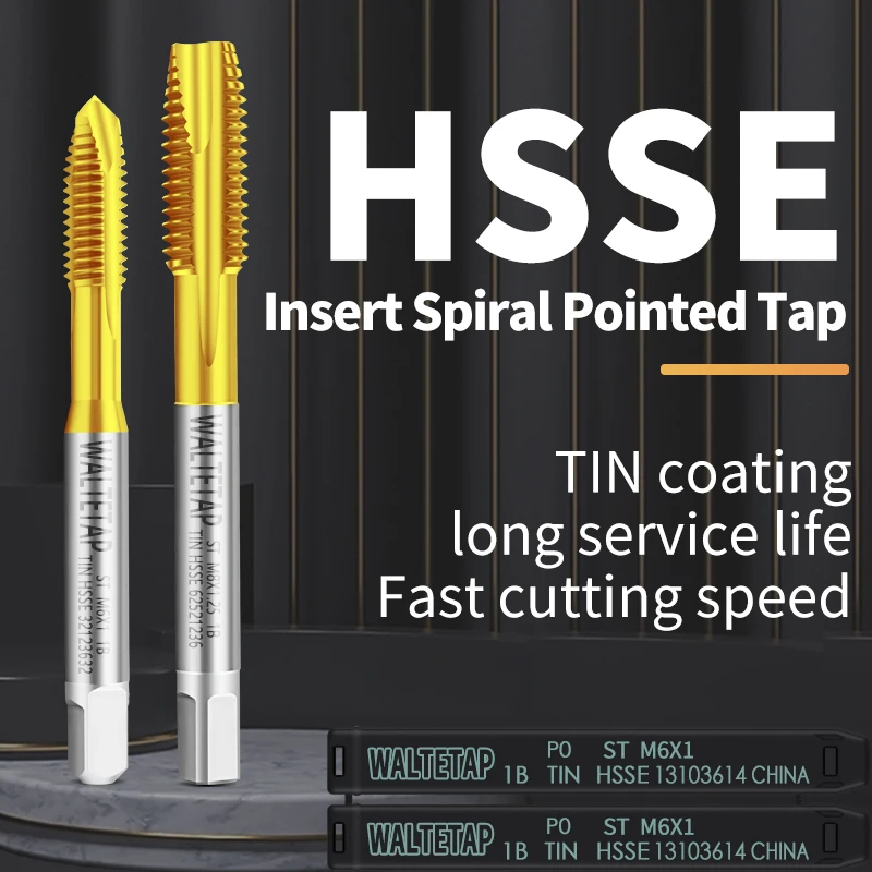 WALTETAP HSSE-M35 JIS Стандартный метчик со спиральной вставкой STI ST M2 M2.5 M3 M4 M5 M6 M8 M10 Машинные метчики с резьбой