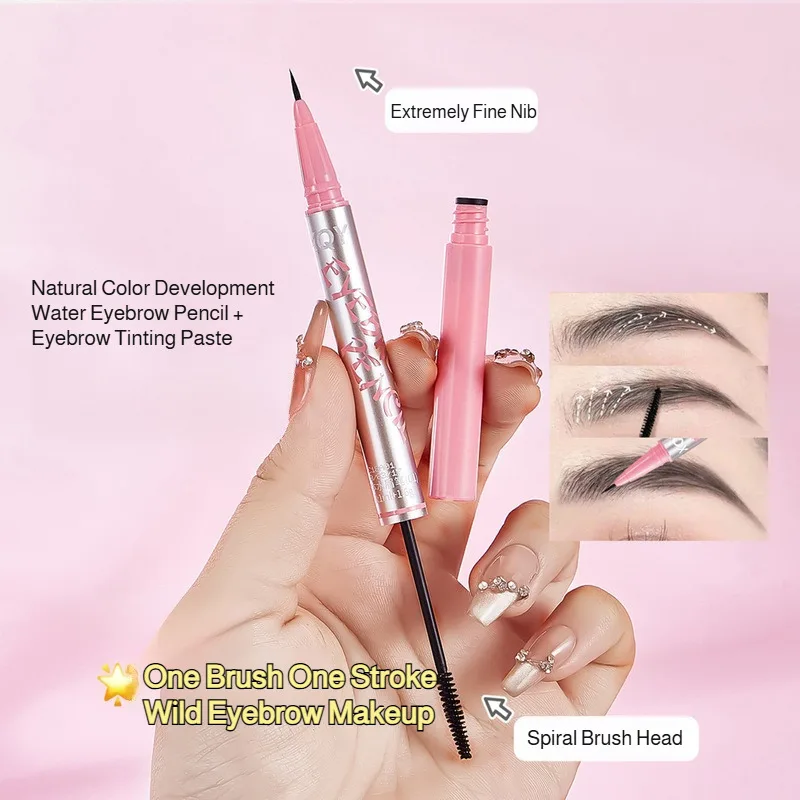 Dualended Eyebrow Pencil Ultra Fine Eyebrow Pencil Waterproof Long Lasting Double Ended Natural Definition Makeup Tool