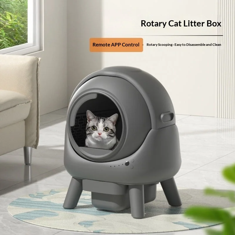 Caja de arena autolimpiable para gatos con recogedor automático