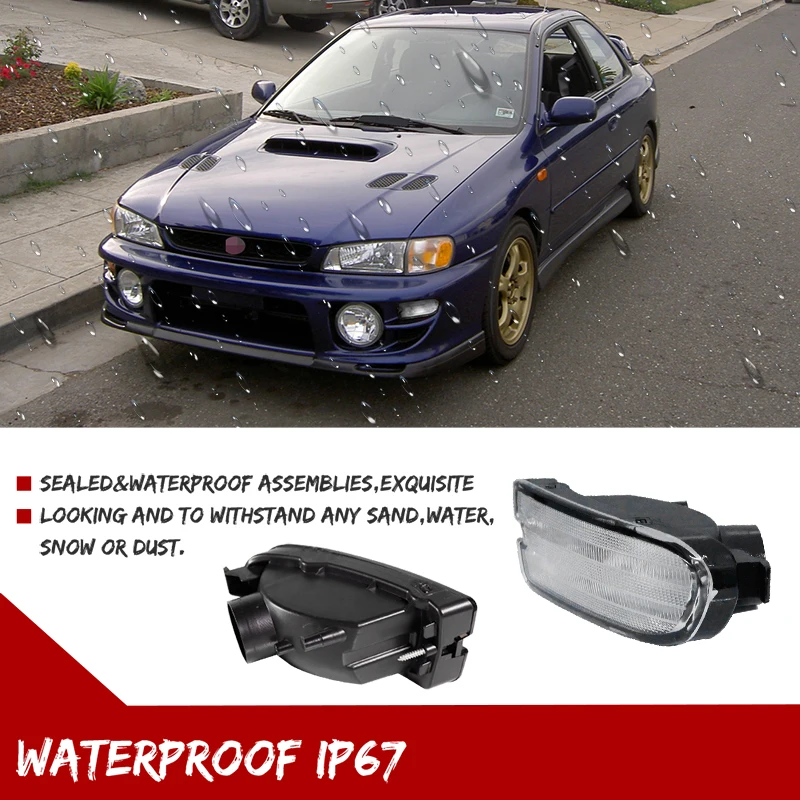 Gtinthebox Auto-Frontecke, Standlicht, Seitenmarkierungs-Signalleuchte, Abdeckung, Gehäuse für Subaru Impreza 1999–2001, keine Glühbirne/Buchse – Detail 7