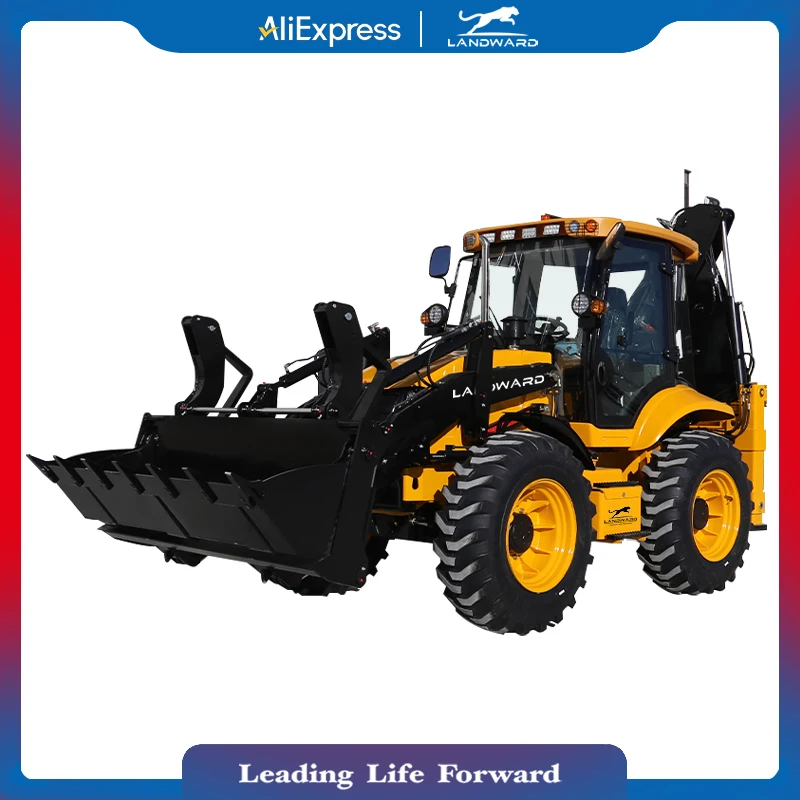 Building Construction Parts Mini Backhoe Loader China Manufacturer High Efficiency 4WD Wheel Backhoe Tractor Loader Customized