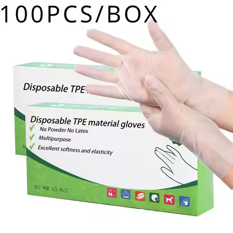 100/200pcs Disposable Gloves, made of durable material, easy to use. Suitable for cleaning in the kitchen and bathroom.