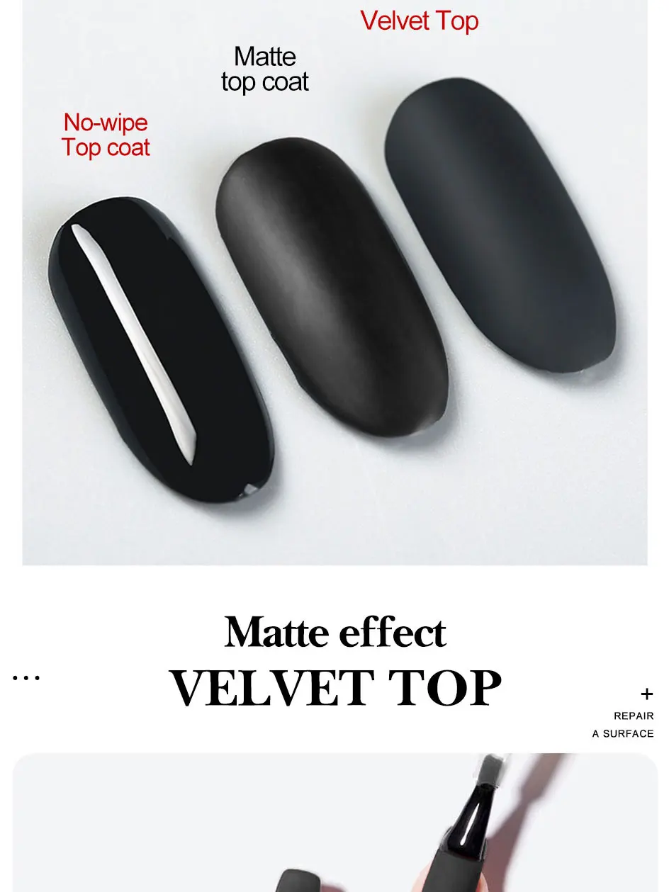 10ML Matte Top Coat Gel Polish Matte Funktion Gel Semi-Permanent Sealer Lack Soak Off UV LED Nail art Funktionelle Gel Liefert – Detail 4