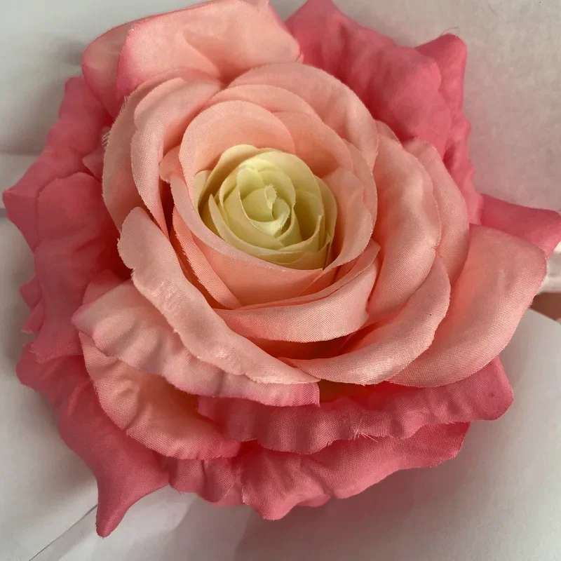 3PCS DIA 14CM Thailand Queen Rose Head Wedding Decoration Flower Shooting Props Silk Flower DIY Artificial Flower