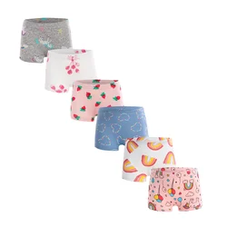 6pcs/bag Kid Girl Short Underwear 100%Cotton Colorful With Soft Material G06