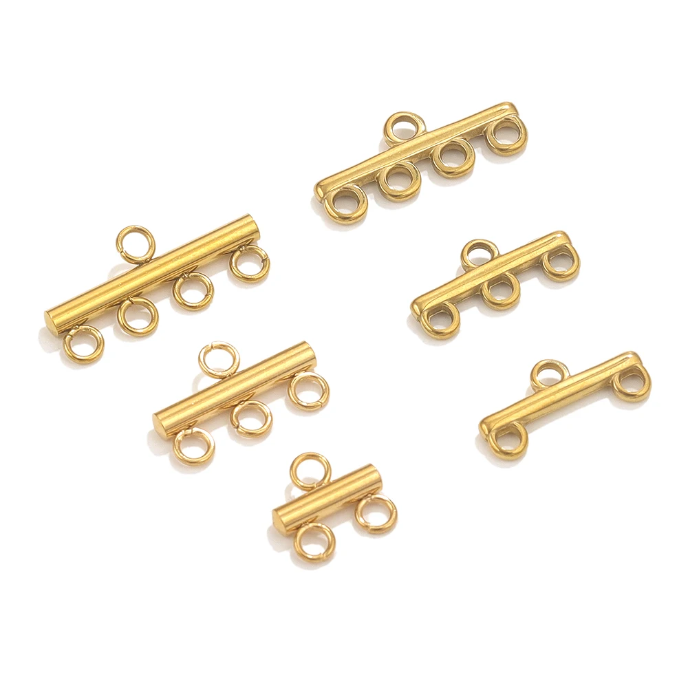 10pcs Stainless Steel Layer Clasp Bails Connector DIY Jewelry Bracelet Necklace Layering Clasp For Jewelry Connector Charm Bulk