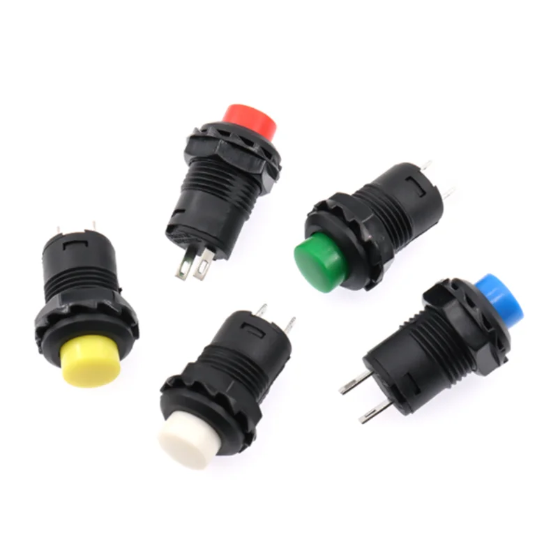 6pcs 12mm self-locking Momentary push button switches 3A /125VAC 1.5A/250VAC Minitype Push Button Switch DS-227 DS-228