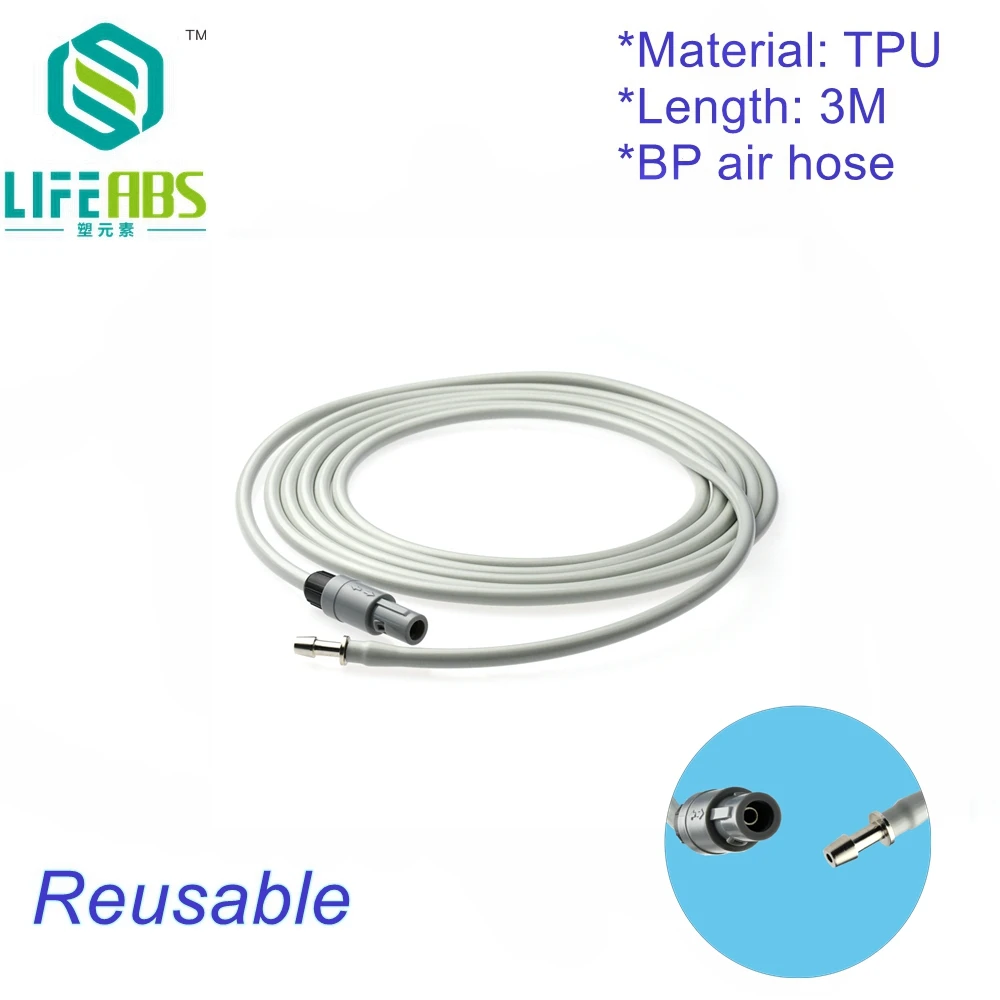 Blood Pressure Cuff Air Hose Single Tube,L=3m.Compatible with Comen,creative,zondan,etc, Nibp Extension Tube.