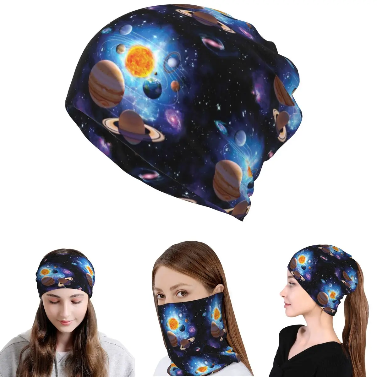 

Solar System Space Planets Universe Bandana Neck Gaiter Mask Scarf Multifunction Balaclava Beanies Hat Unisex Adult Washable