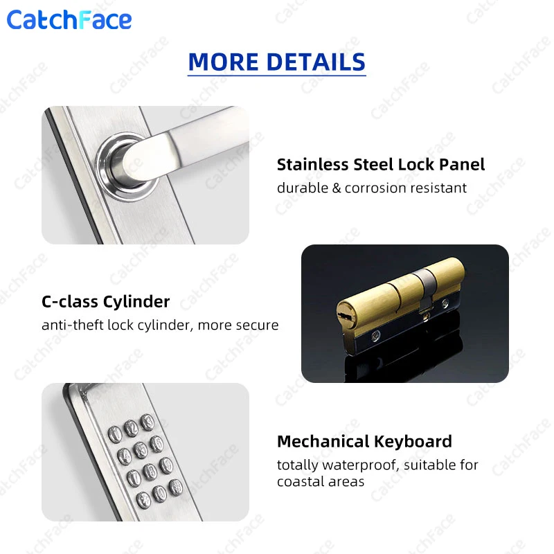 Outdoor Combination Door Lock Code And Key 100% Waterproof Fireproof Stainless Mechanical Handle  Lock