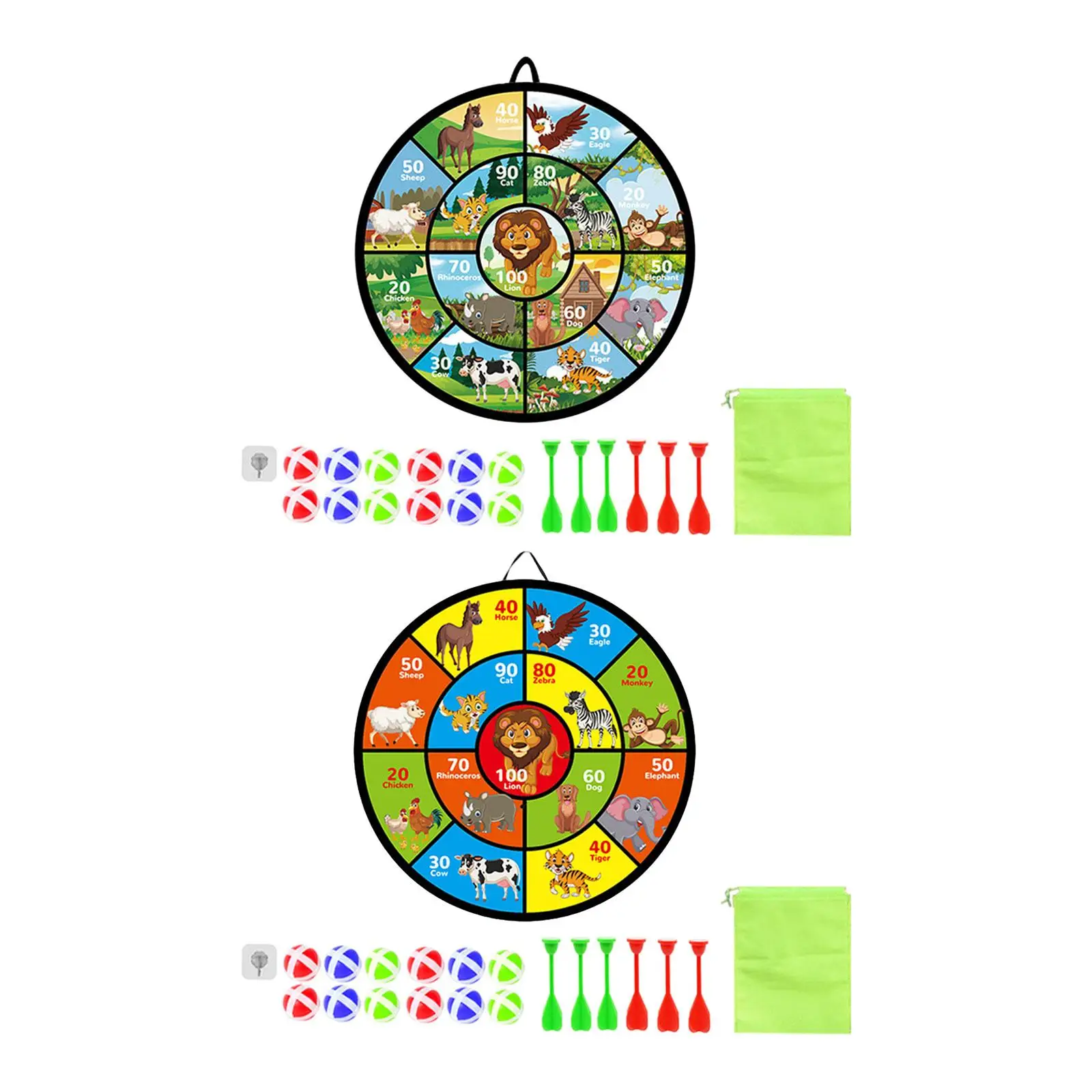 Board Stand Large Animal Theme Foldable Disc Kids Soft Tip Target Sport Toy for Outdoor Indoor Lawn Party