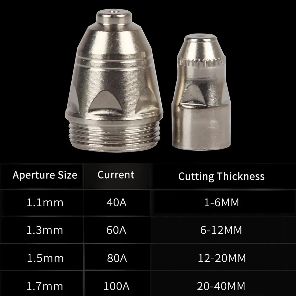 20 40 100 sztuk P80 dysza/końcówka elektroda materiały eksploatacyjne palnik do cięcia plazmowego/pistolet części zamienne akcesoria LGK100/CUT80
