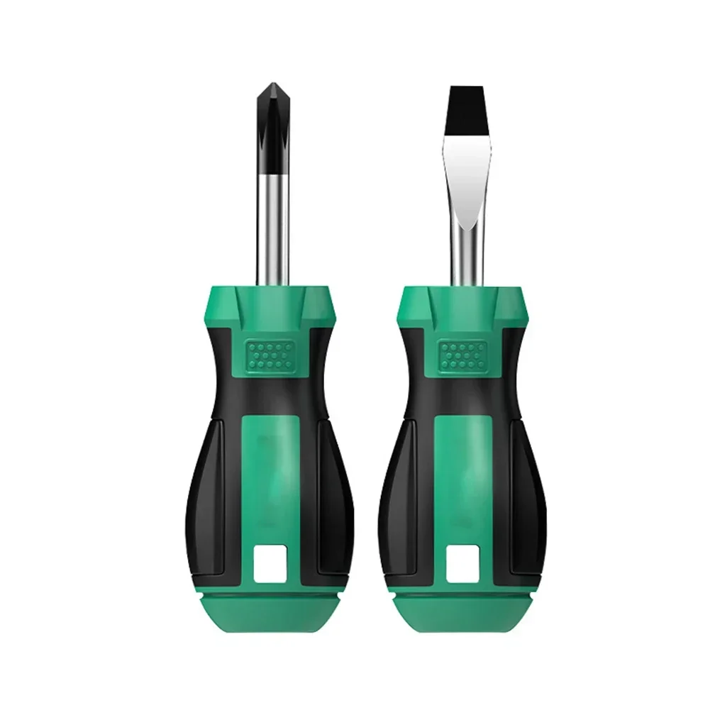 Short Handle Screwdriver Set Magnetic Mini Portable Radish Head Flat Cross Precision Automotive Manual Hand Tools