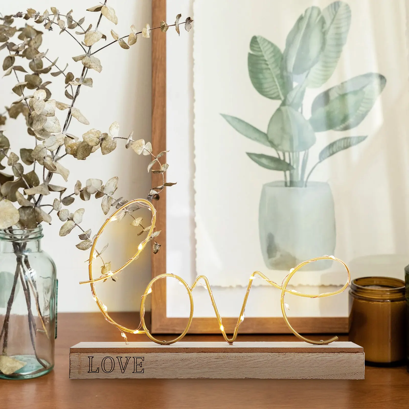 

Креативная лампа в форме алфавита, романтический ночник, декор для рабочего стола из кованого железа, светящийся эффект, тематика любви, для спальни и гостиной