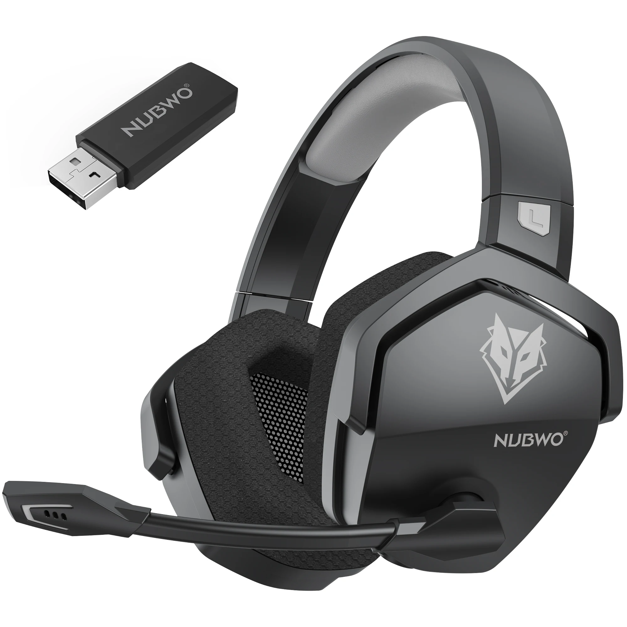 NUBWO G06 Duales kabelloses Gaming-Headset mit Mikrofon für PS5, PS4, PC, Mobile, Switch, 2,4 GHz Bluetooth 5.3-Gaming-Kopfhörer 8